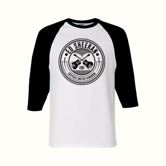 Crossed Guitar Baseball T-Shirt Crossed Guitar Baseball T-Shirt