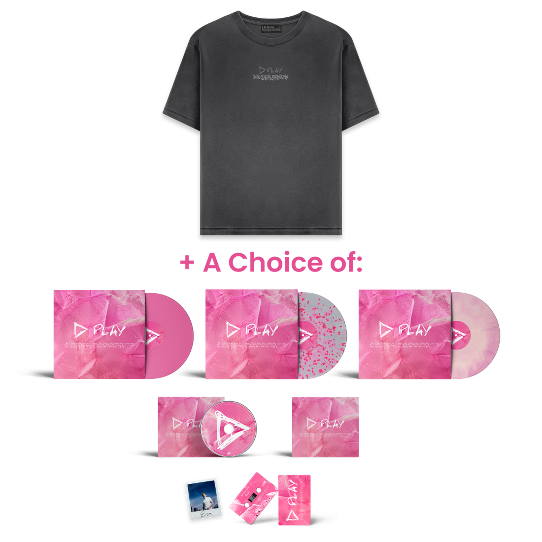 Play Charcoal T-Shirt & Album Bundle