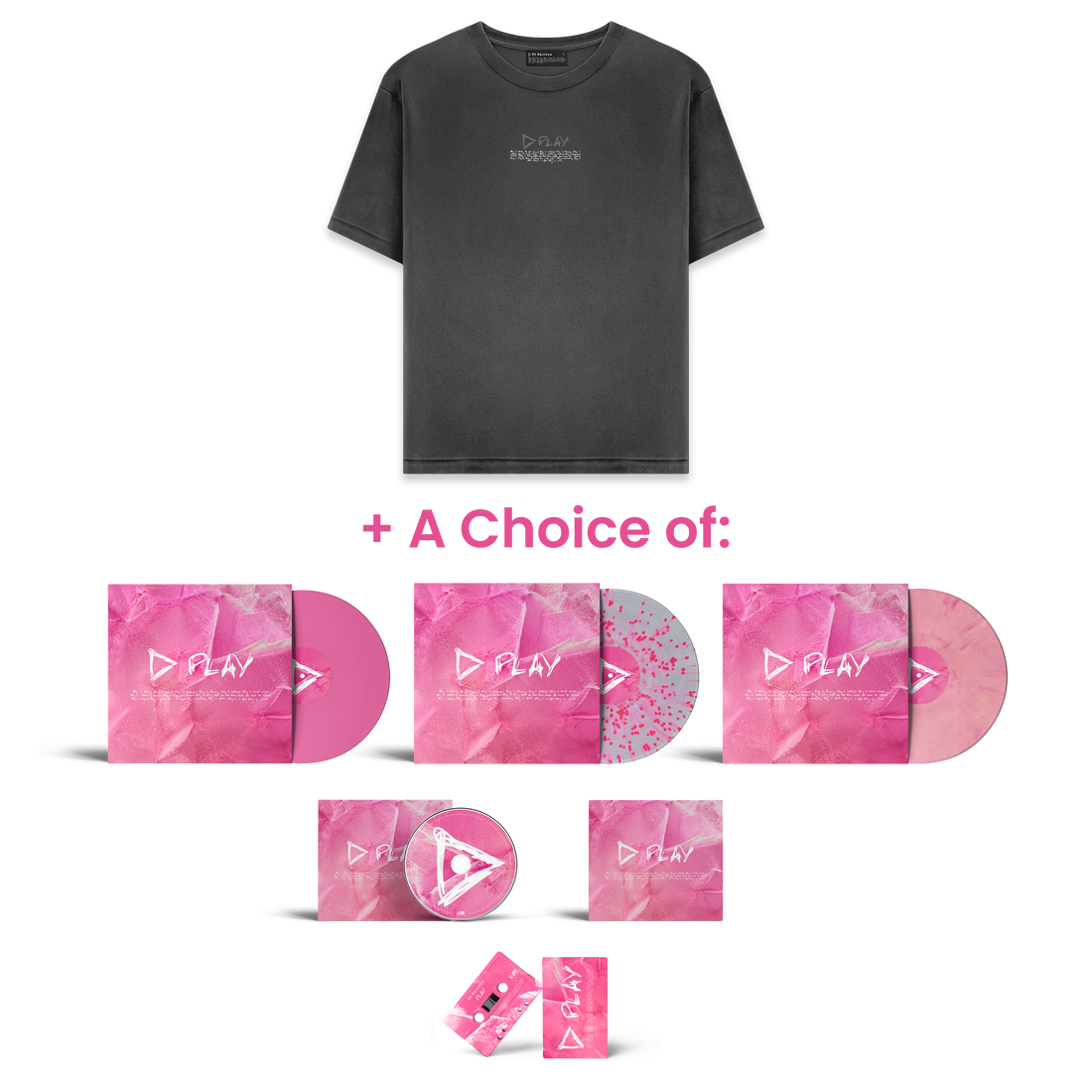 Play Charcoal T-Shirt & Album Bundle