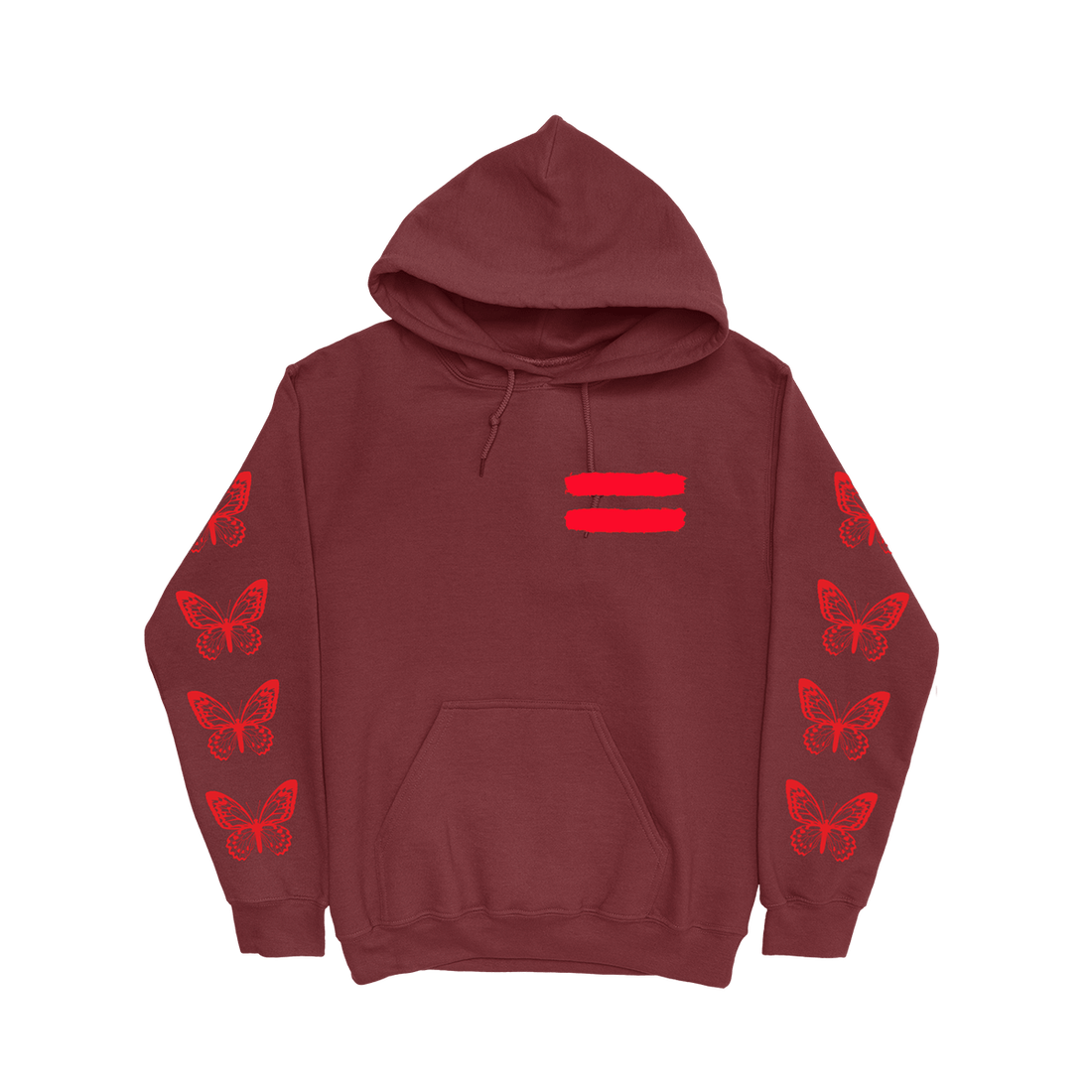 Repeat Butterfly Burgundy Hoodie