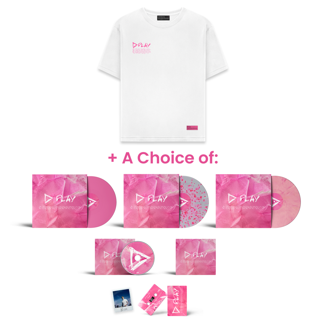 Choice of album & Play White T-Shirt Choice of album & Play White T-Shirt