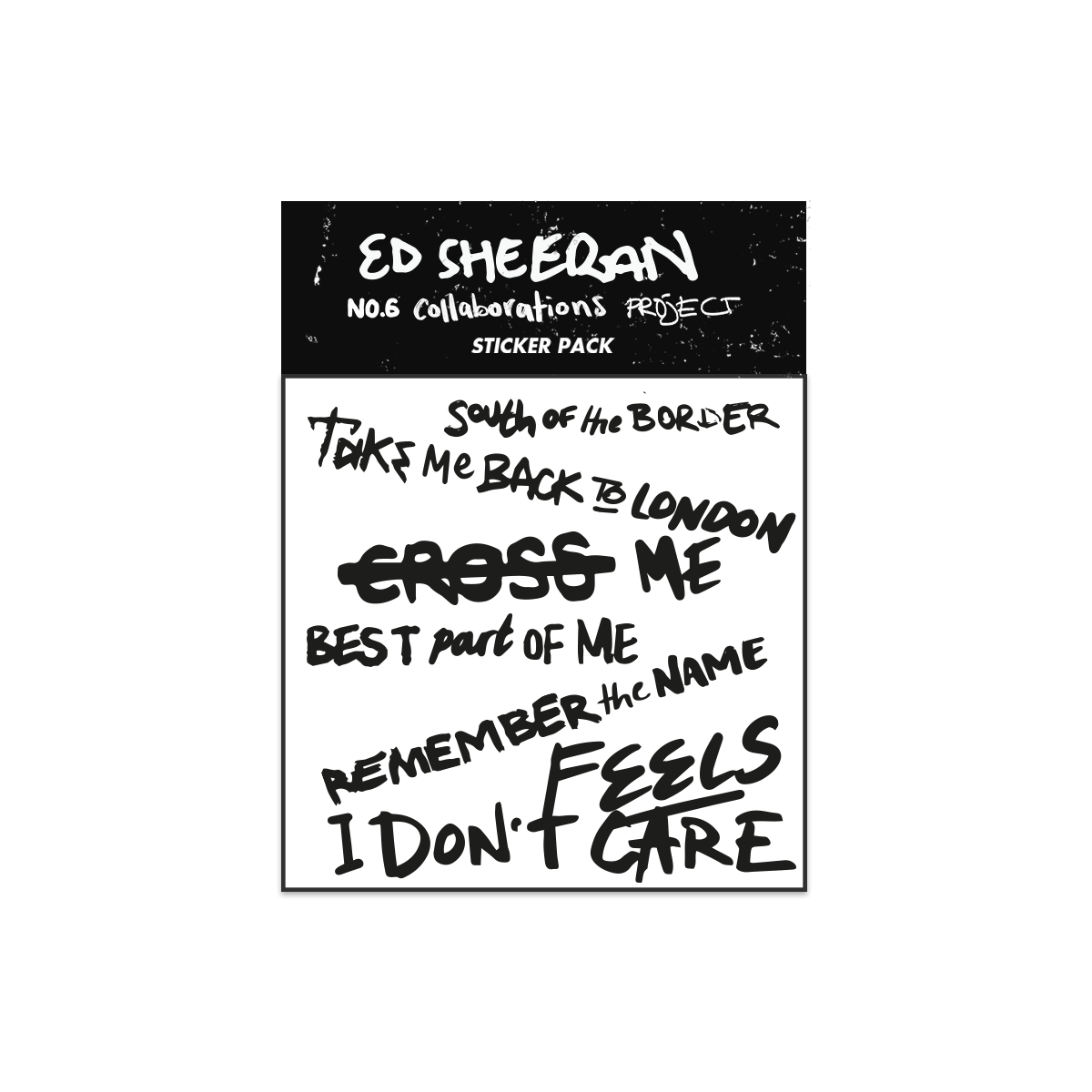 No.6 Collaborations Project PopUp Sticker Pack Ed Sheeran